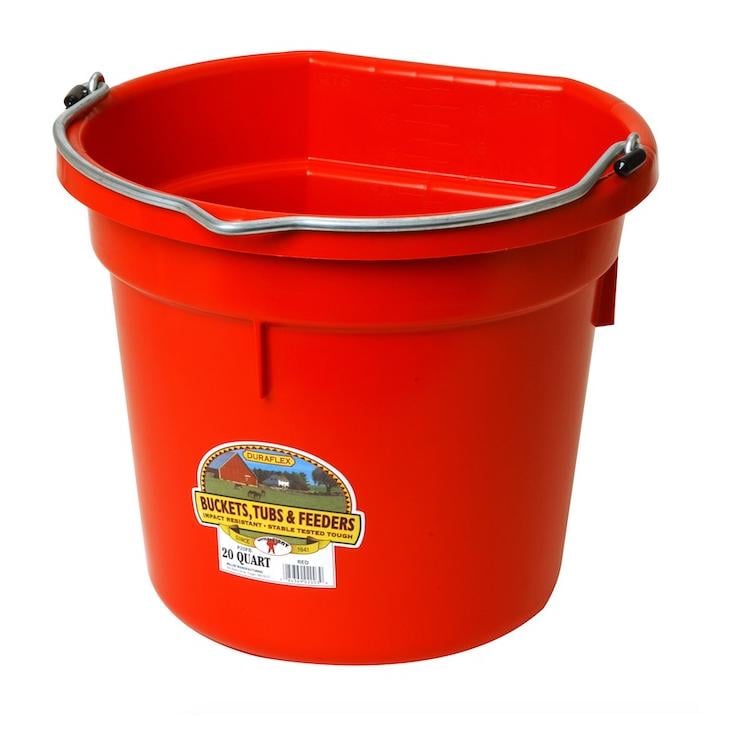 Seaux à côté plat - rouge