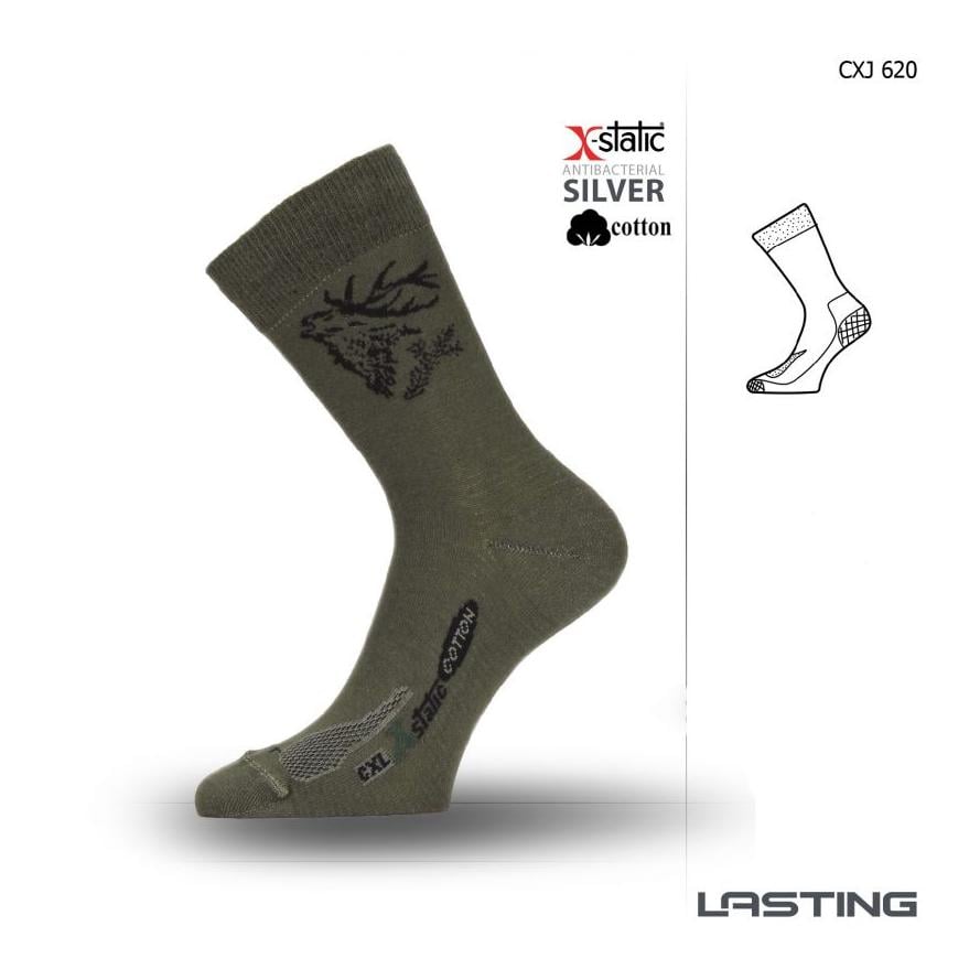 Chaussettes unisexe ions d'argent X-Static - vert foncé