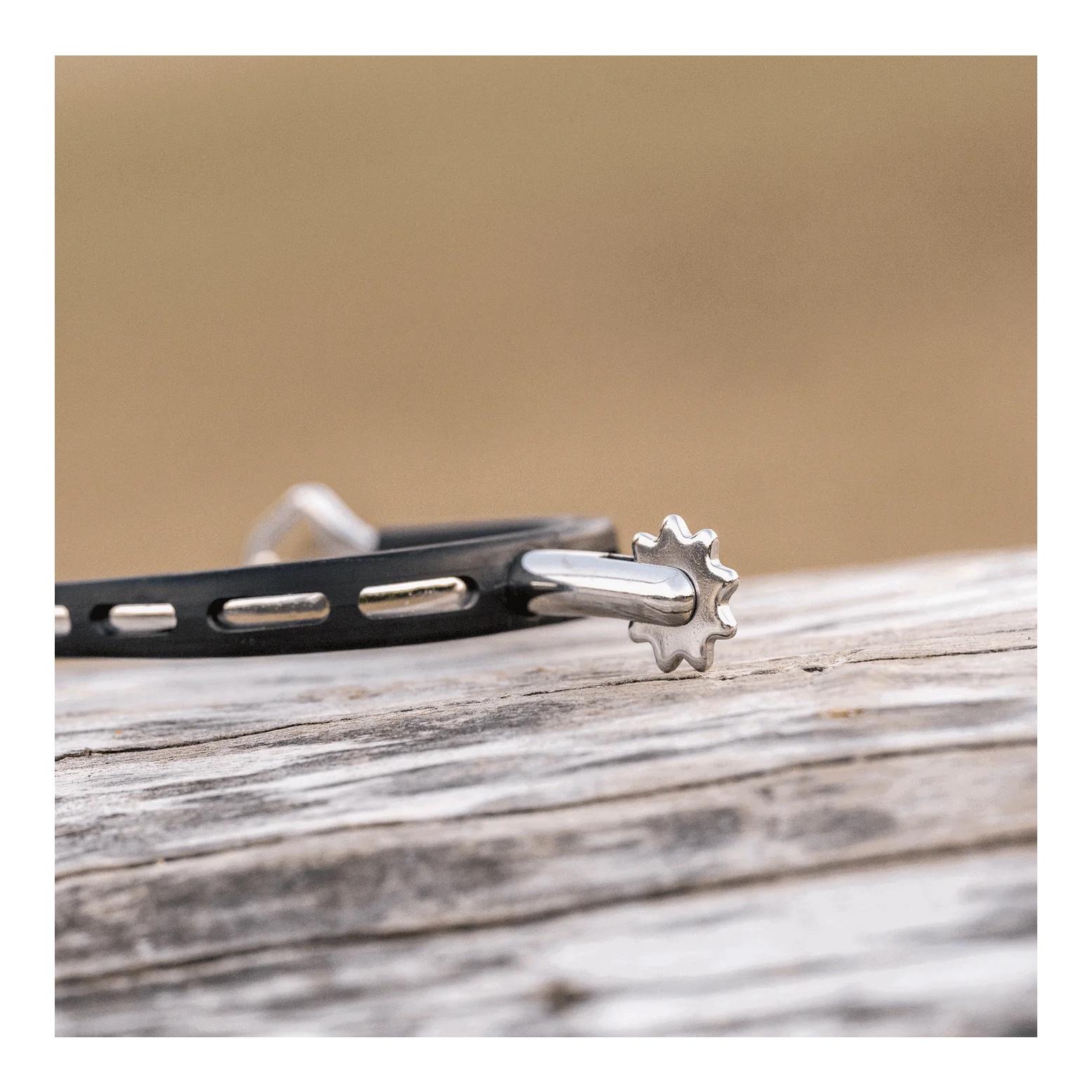 Sprenger Sporen ULTRA fit Extra Grip - Edelstahl rostfrei, 40 mm abgerundet mit Sonnenrad