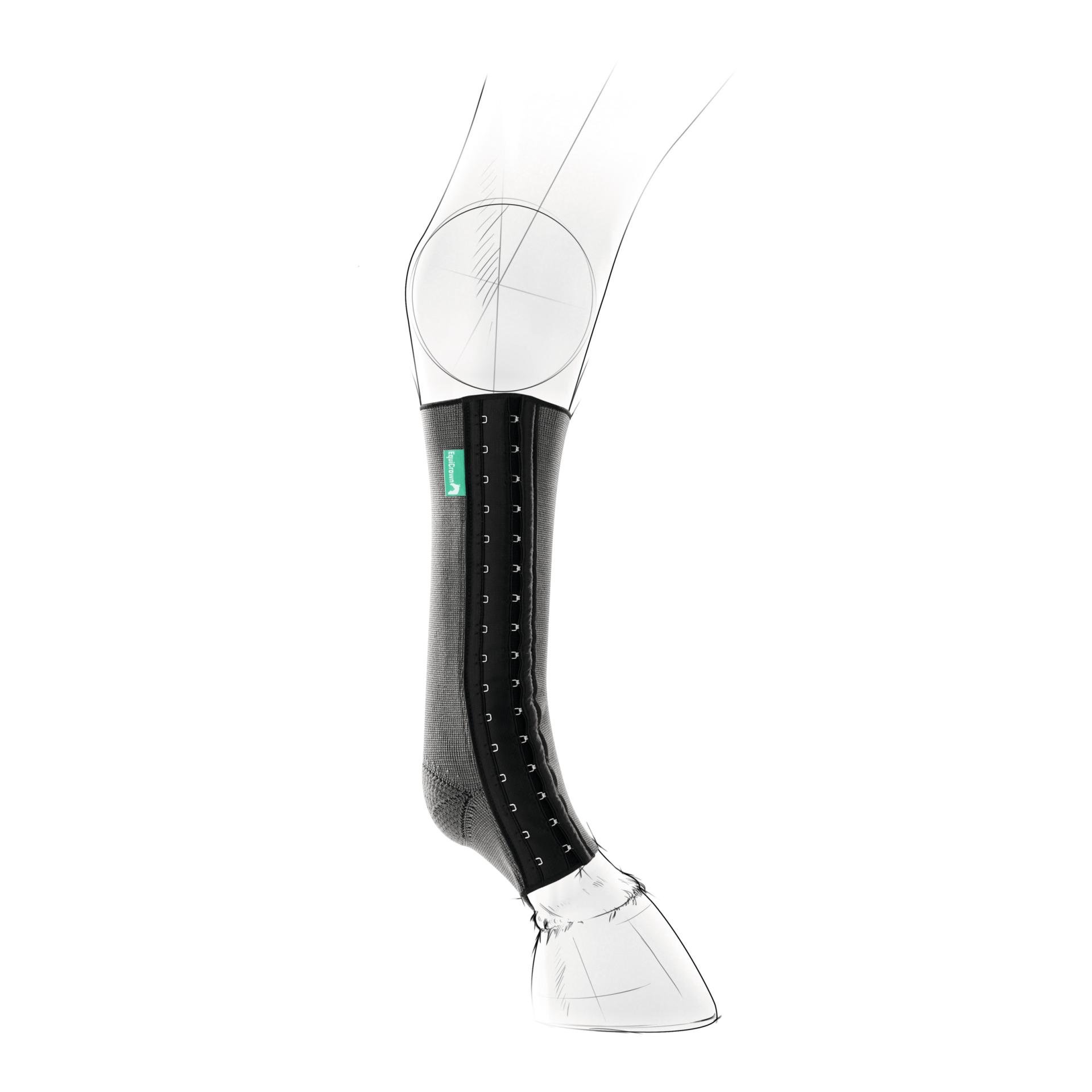 Kompressionsbandage fit - vorne, Silver antibakteriell