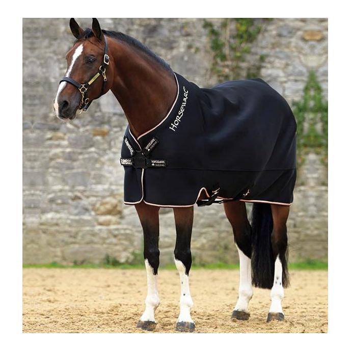 Couverture séchante Rambo Airmax Cooler avec fermeture de poitrail par système de disque – noire
