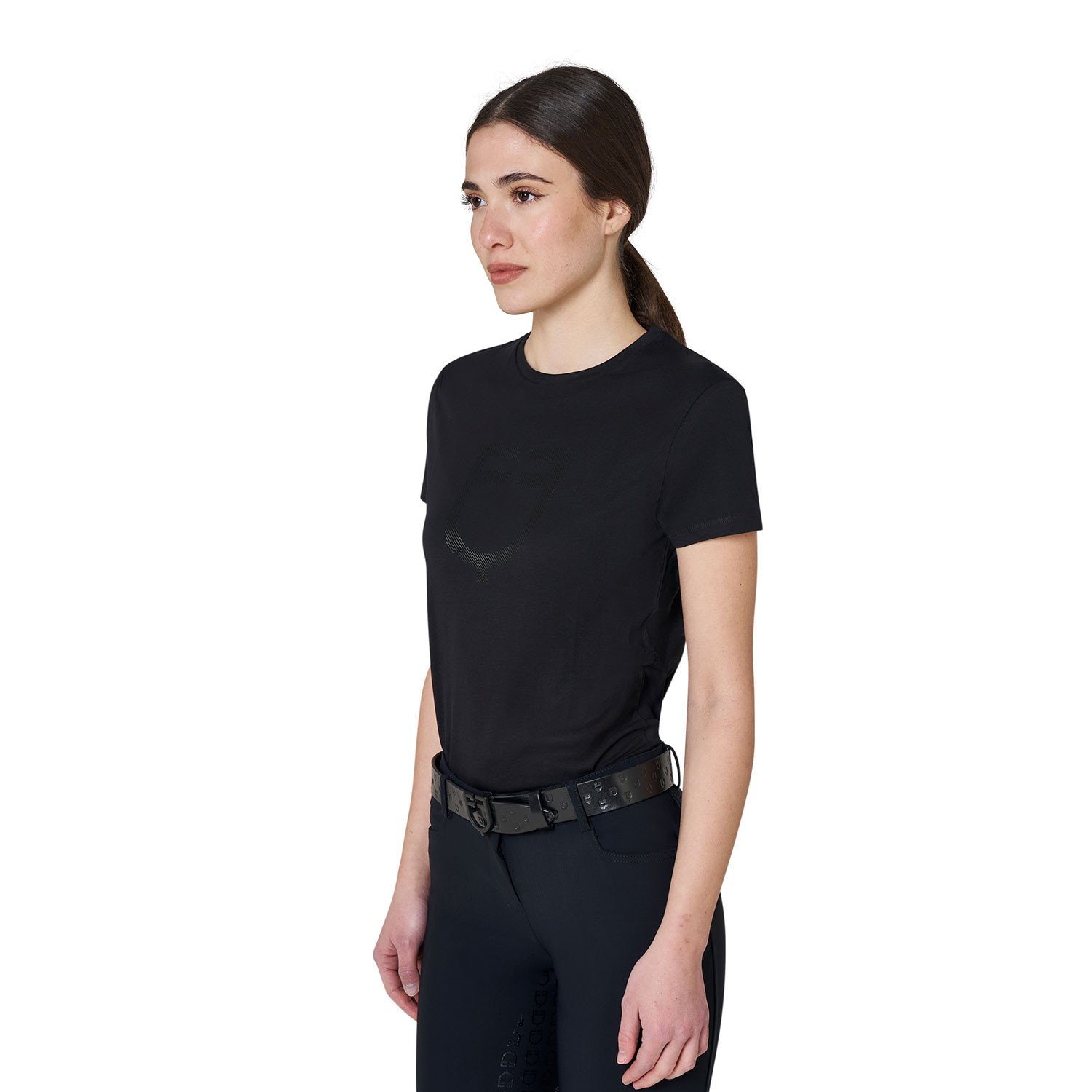 Equestro T-Shirt glossy Logo Damen