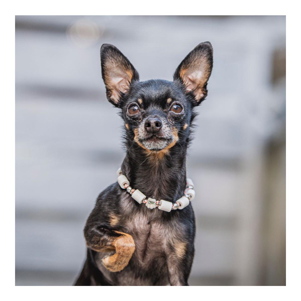 Collier antitiques EM en corde avec perles EM – menthe