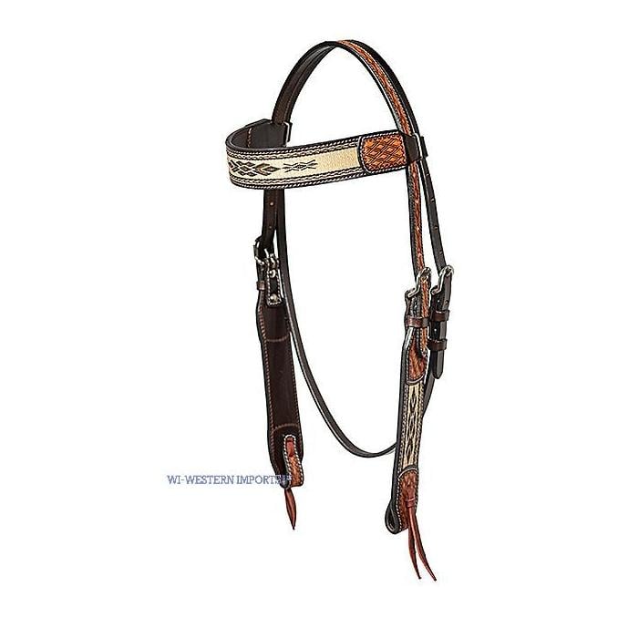 Westernzaum mit geflochtenem Inlay