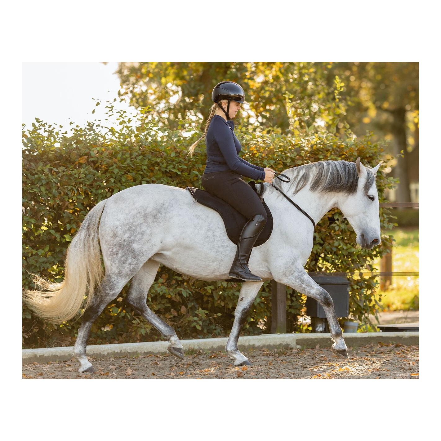 QHP Bareback Pad Super Soft - Reitpad mit Kunstfell & Anti-Rutsch