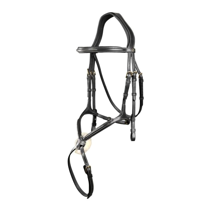 Zaum Mexikanisch mit Ziernaht - schwarz