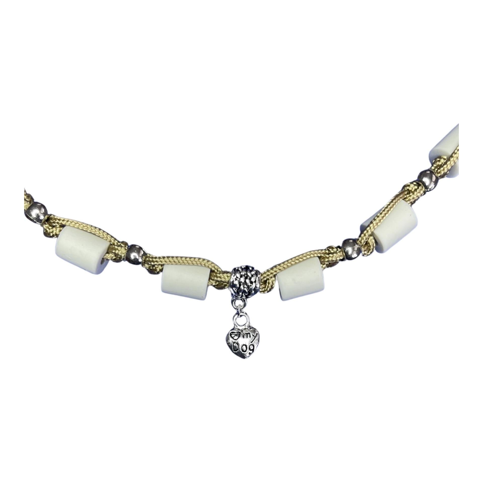 Collier antitiques EM en corde avec perles EM – menthe