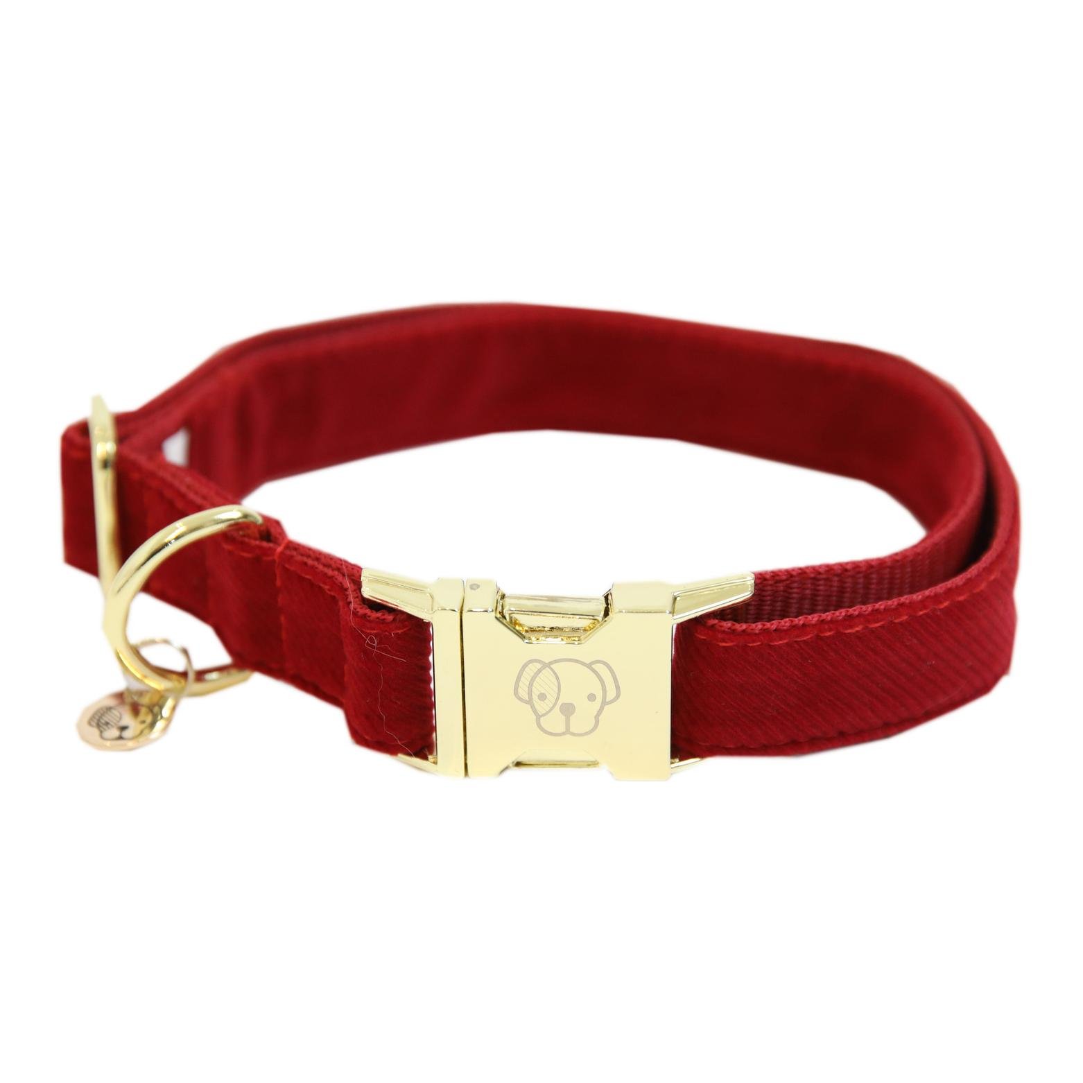 Hundehalsband Corduroy - red Hundehalsband Corduroy - red