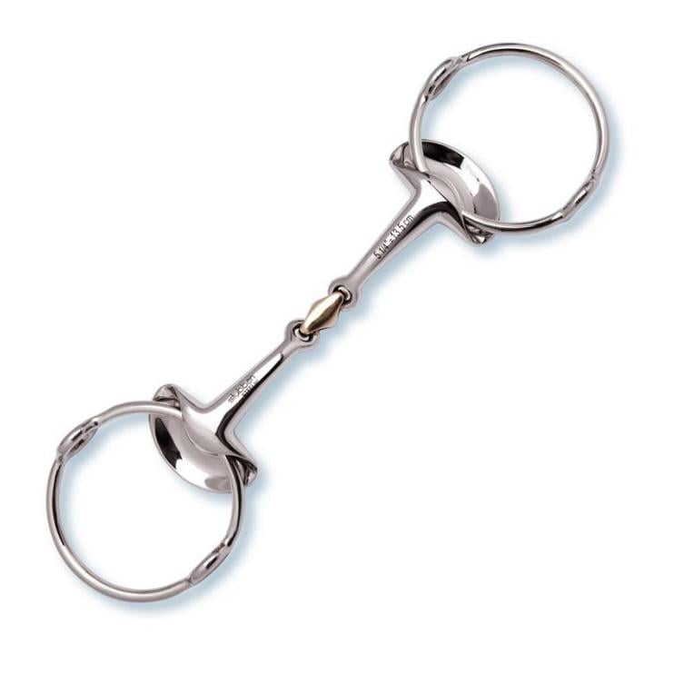 Silver Wings Aufziehtrense doppelt gebrochen mit Sweet Kupfer Mundstück - 16 mm