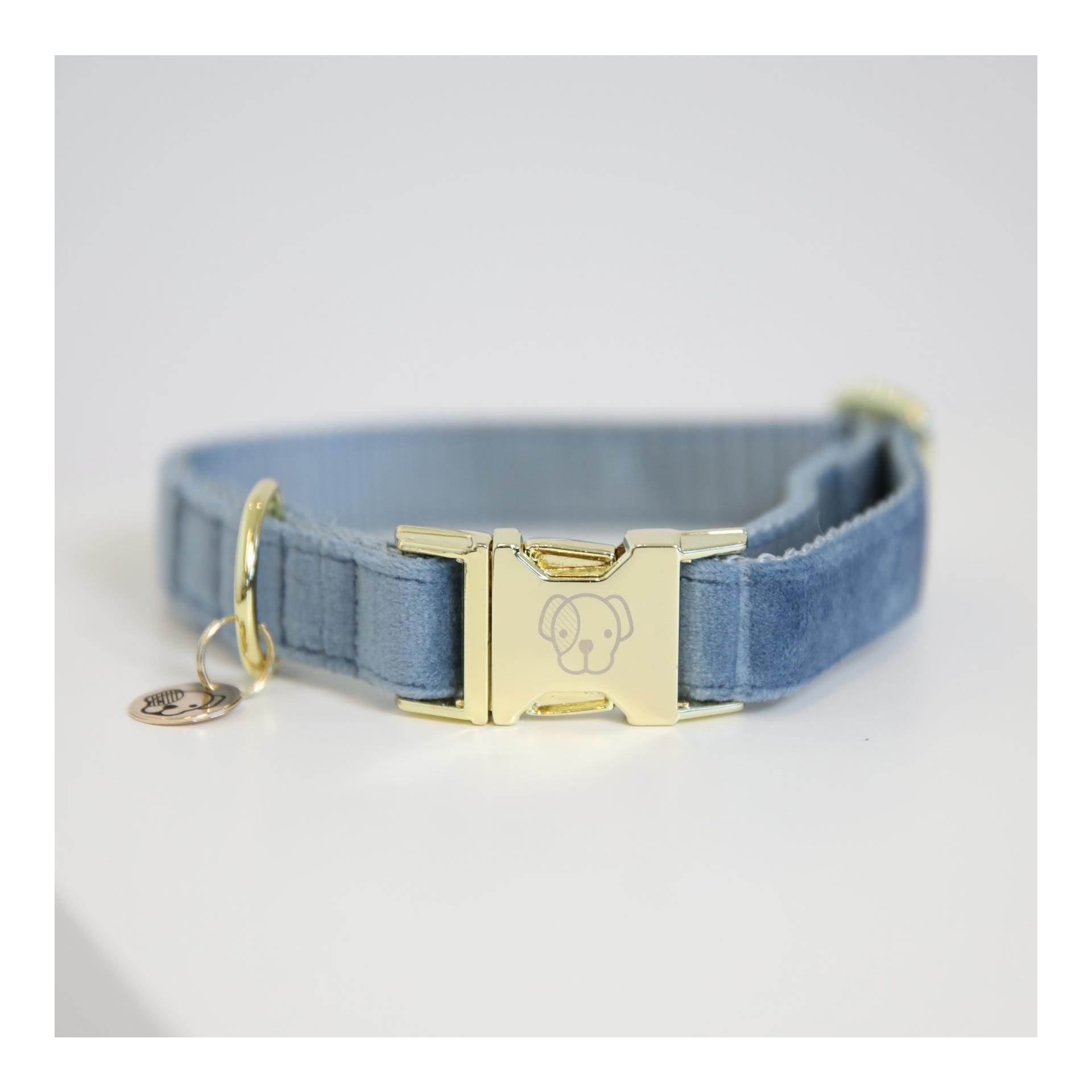 Hundehalsband Velvet - light blue Hundehalsband Velvet - light blue