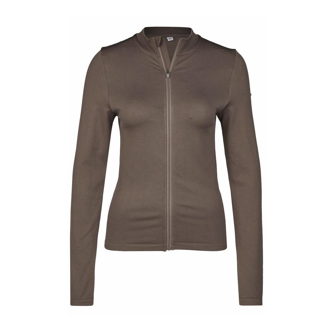 Trainigsshirt Zip Seamless Damen