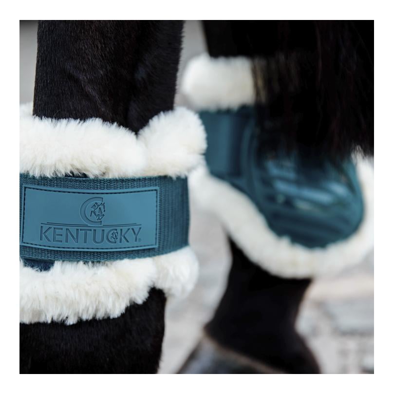 Streichkappen Vegan Lamfell young Horse - emerald