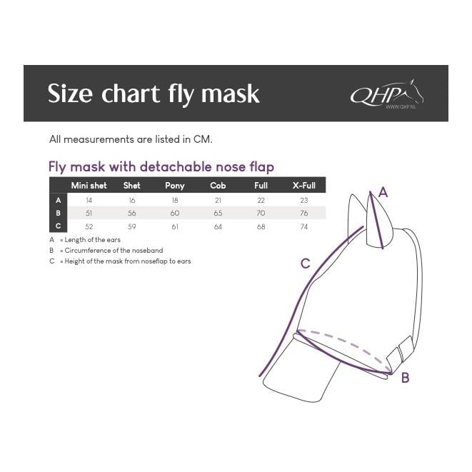 Masque anti-mouches avec protection des naseaux amovible - noir/bleu clair