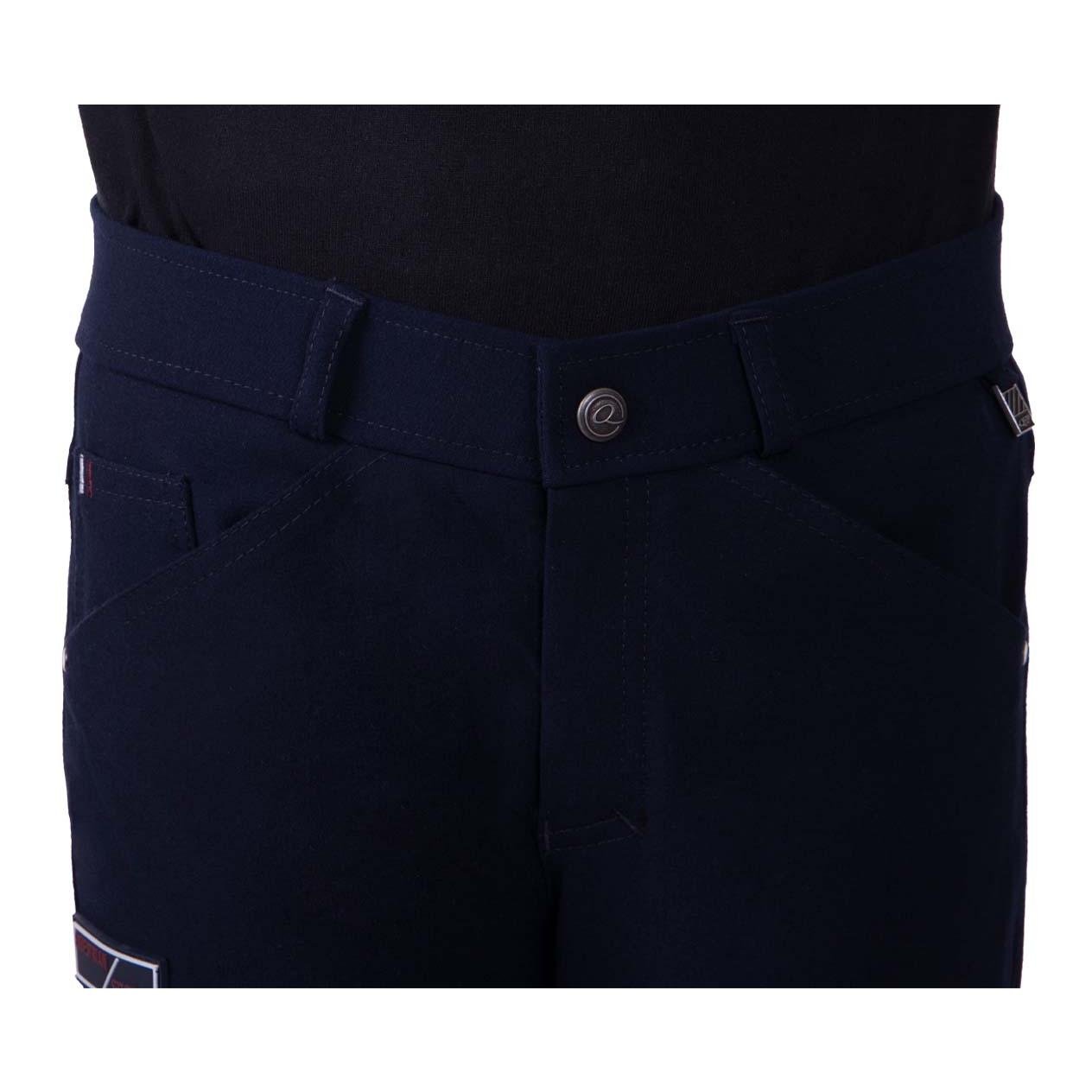 Pantalon d'équitation Novan avec grip au genou Junior – bleu marine 