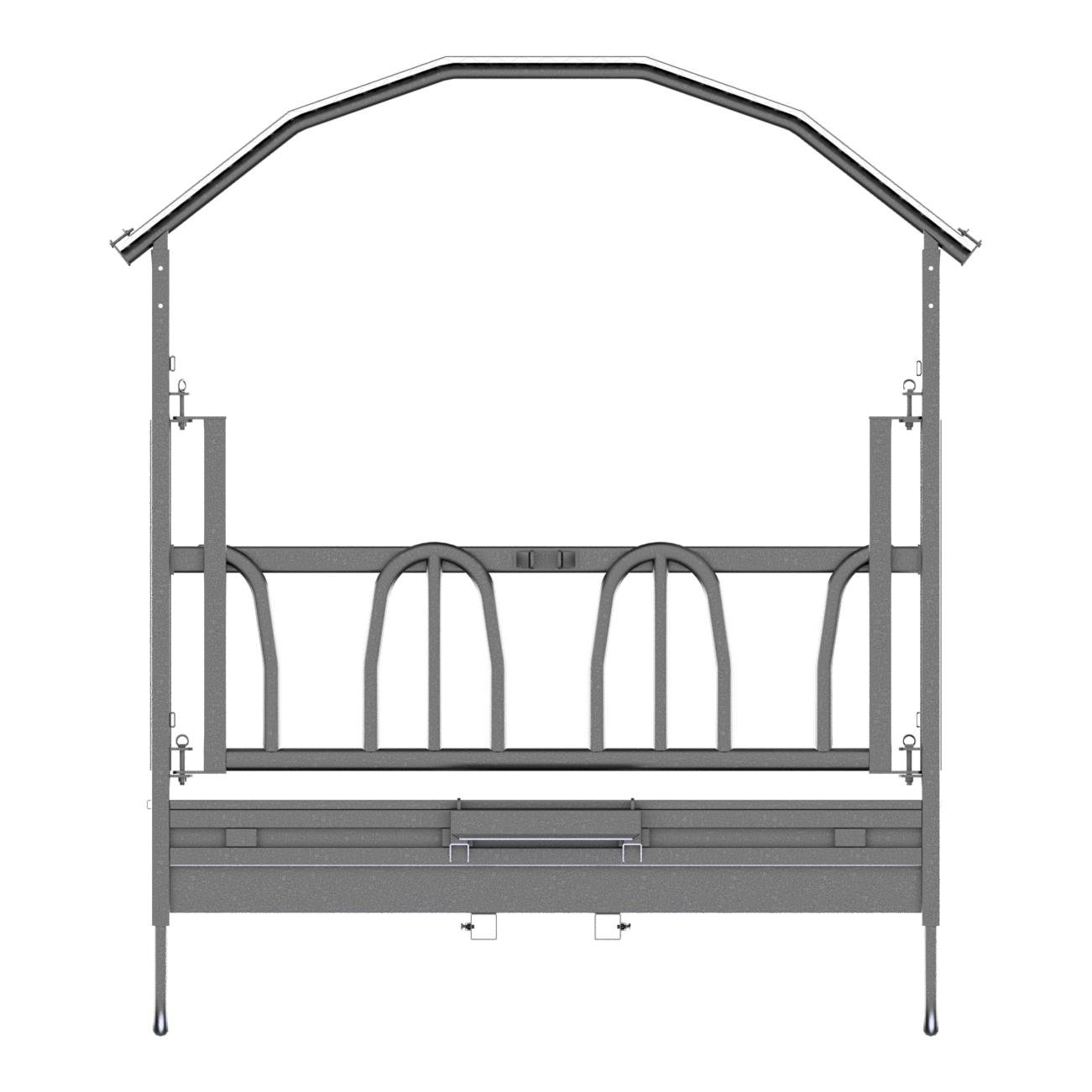 Viereckraufe mit Palisadenfressgitter Viereckraufe mit Palisadenfressgitter