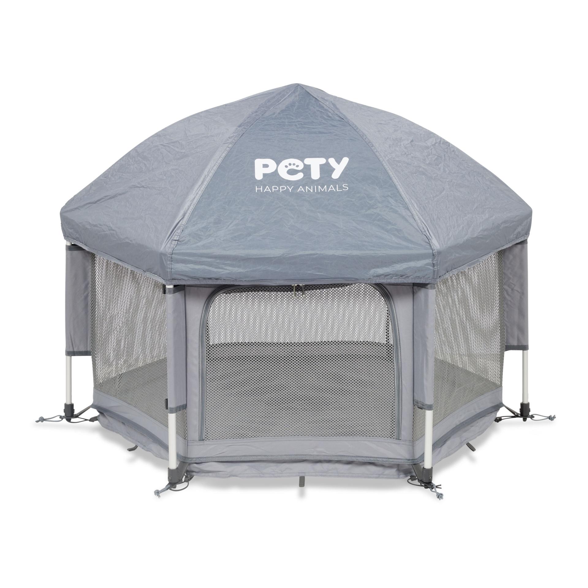 Laufstall Set klein mit Bodenmatte und Dach