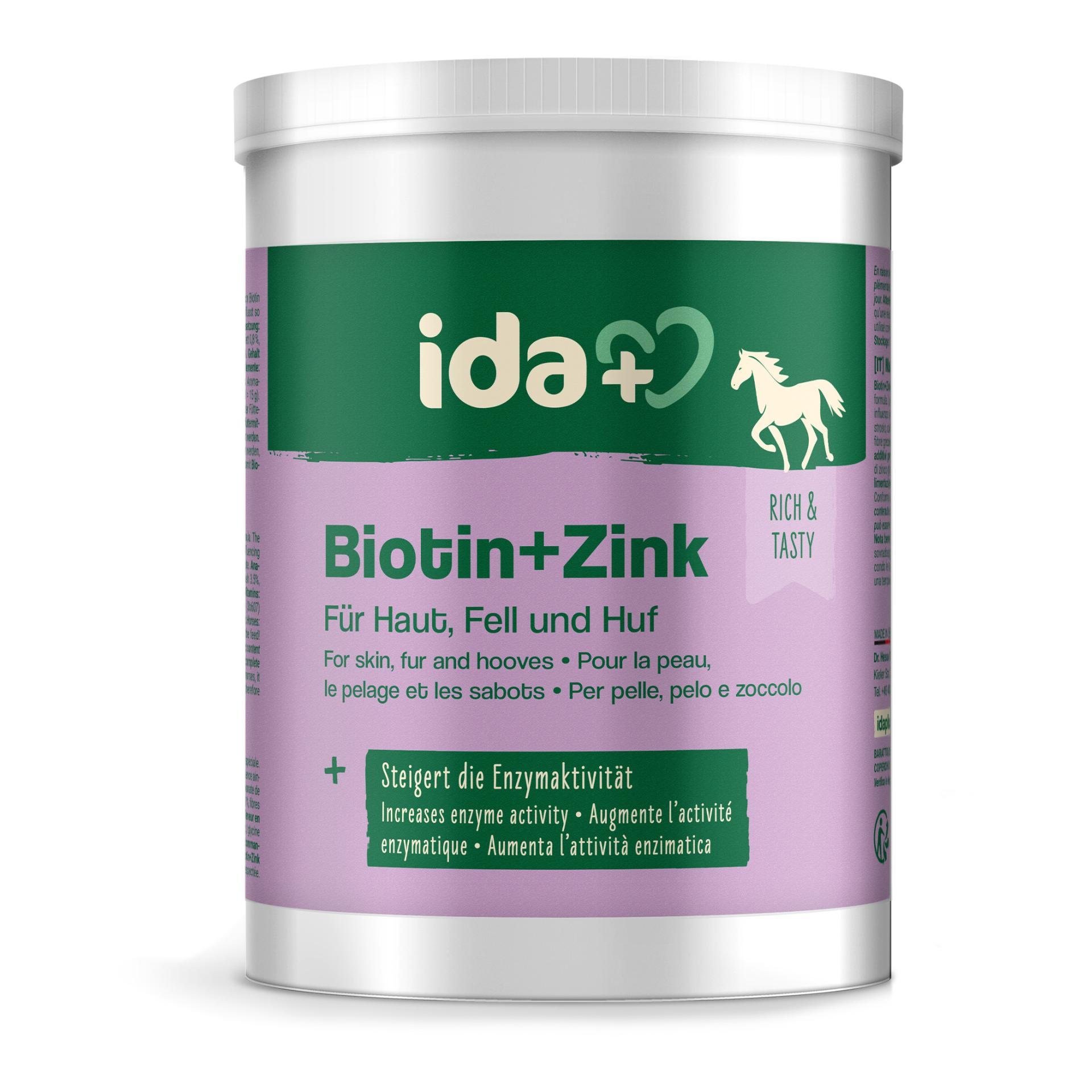 IdaPlus Biotin + Zink für Pferde - hochdosiert - verbessert Hufqualität & Hufwachstum 