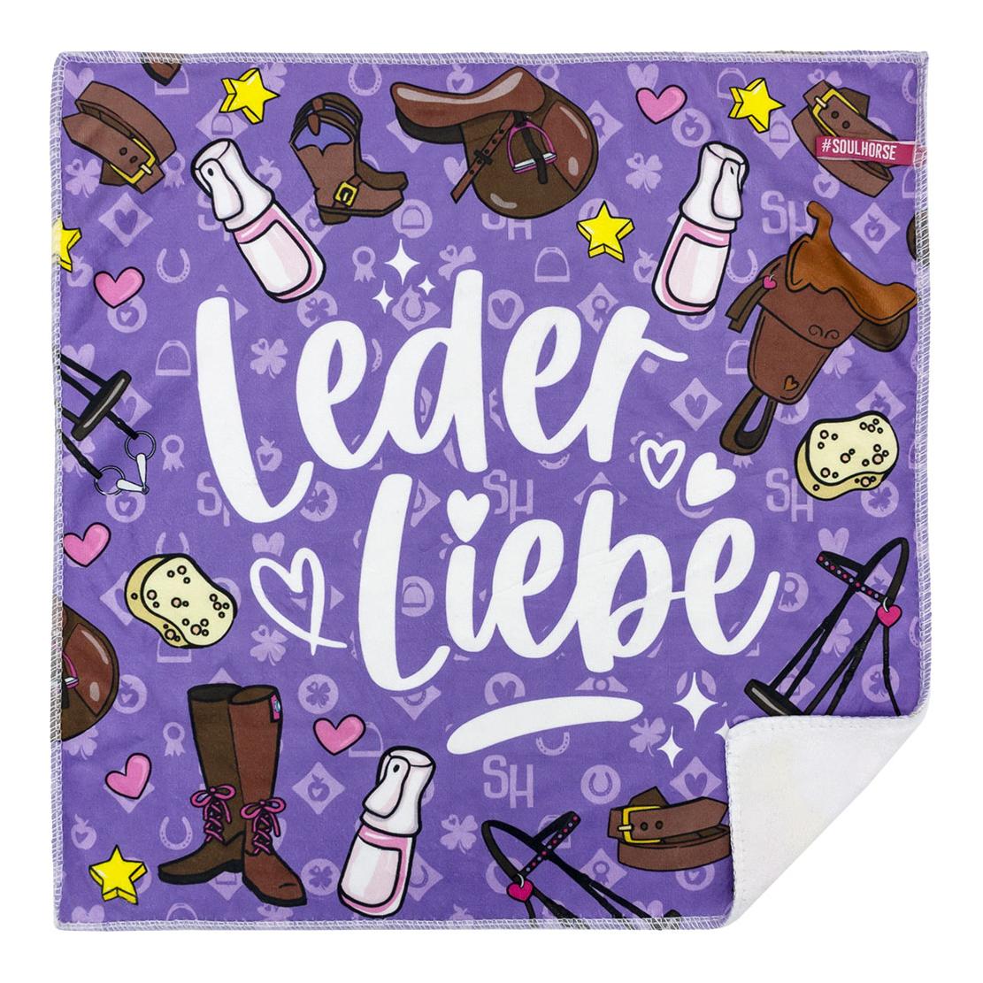Soulhorse Mikrofasertuch "Lederliebe" - Lila -