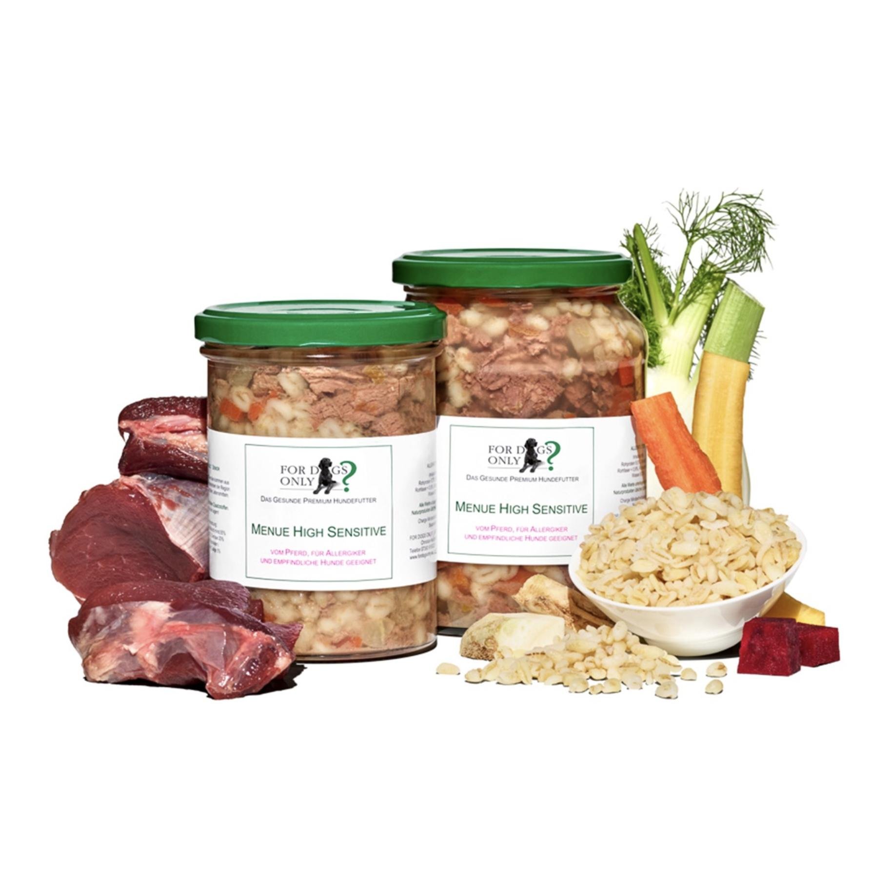 Premium Hundefutter Menue High Sensitive Pferd