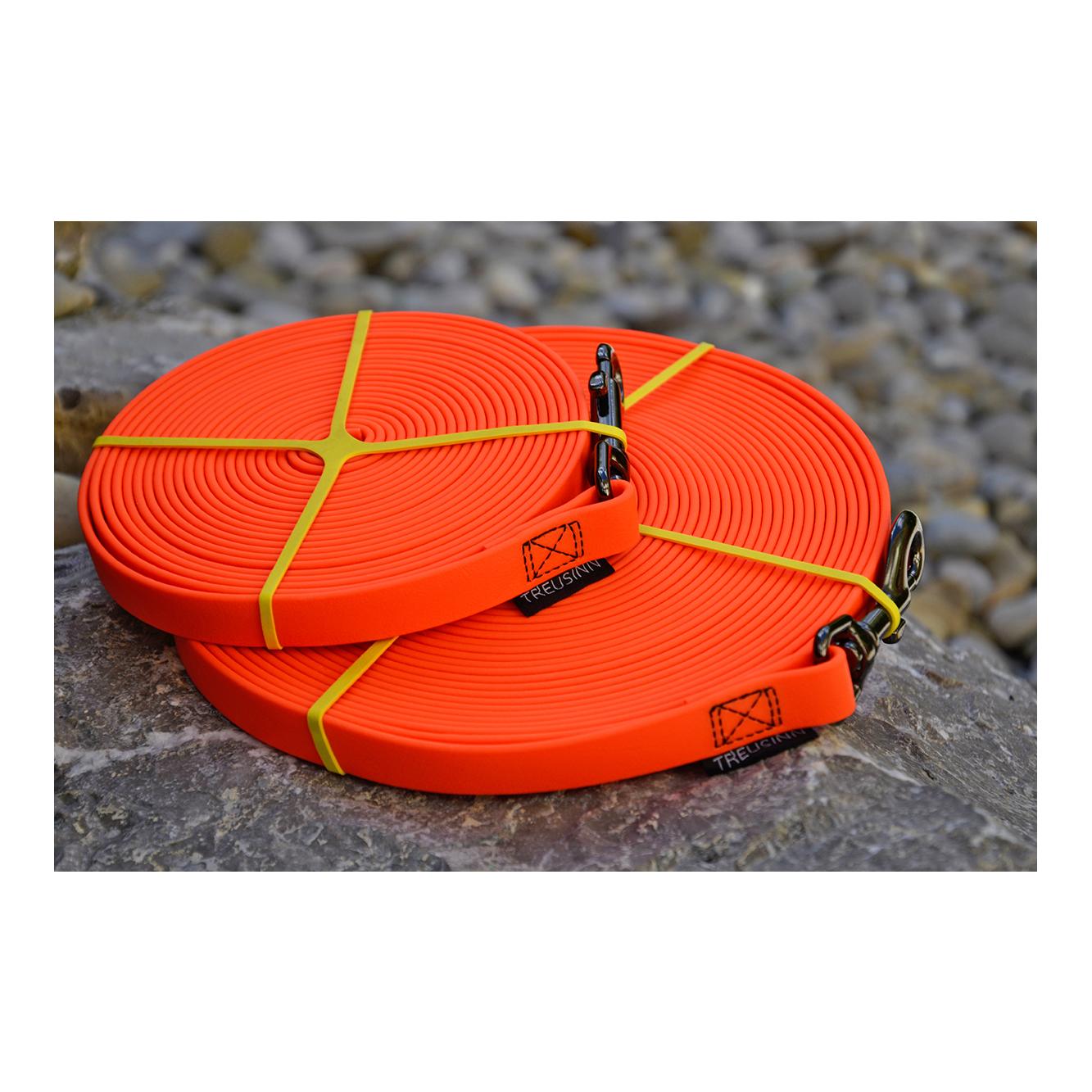 Laisse à pister Biothane STAY - orange fluo Laisse à pister Biothane STAY - orange fluo