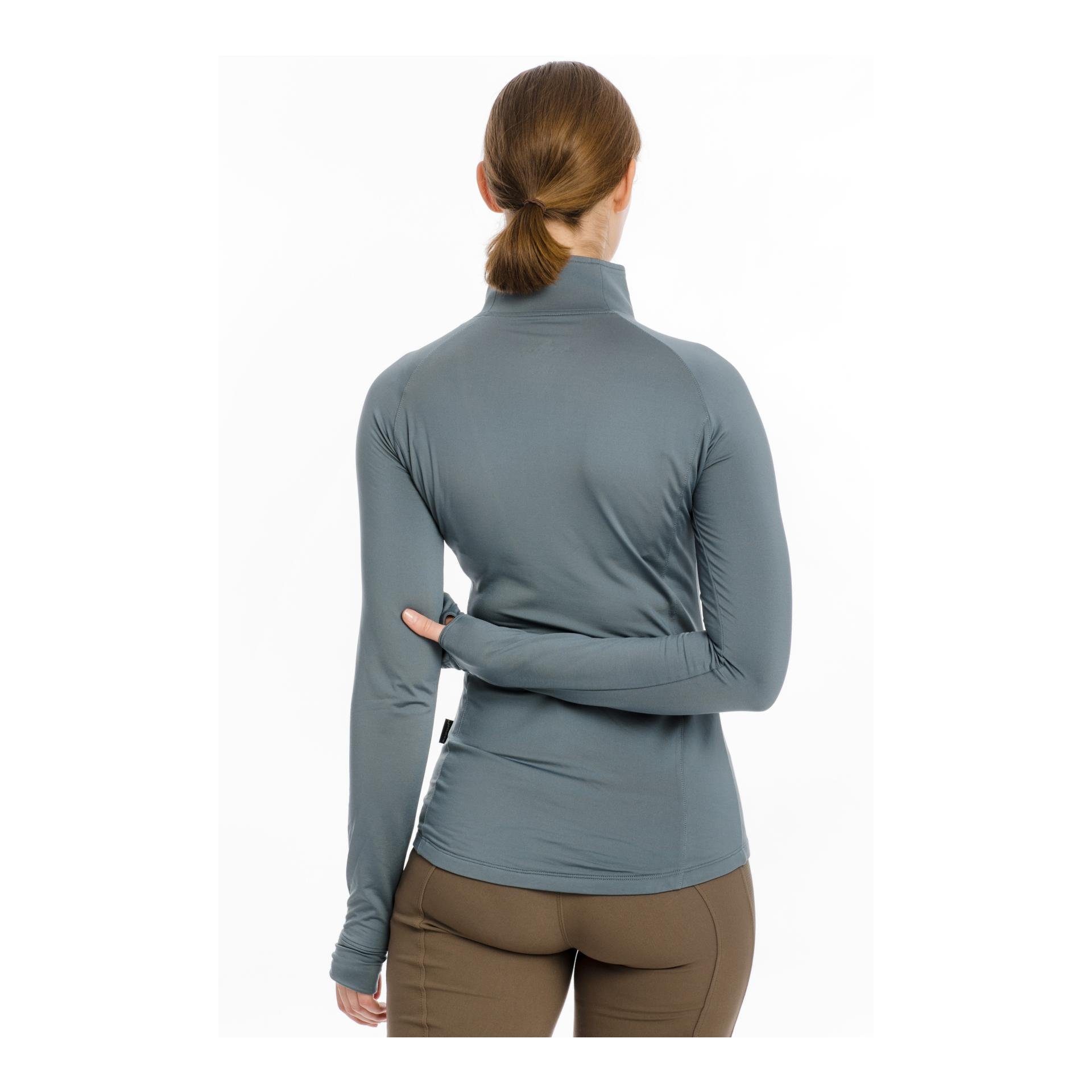 Langarmshirt Thea Tech Quarter Zip Fleece Damen - grau Langarmshirt Thea Tech Quarter Zip Fleece Damen - grau