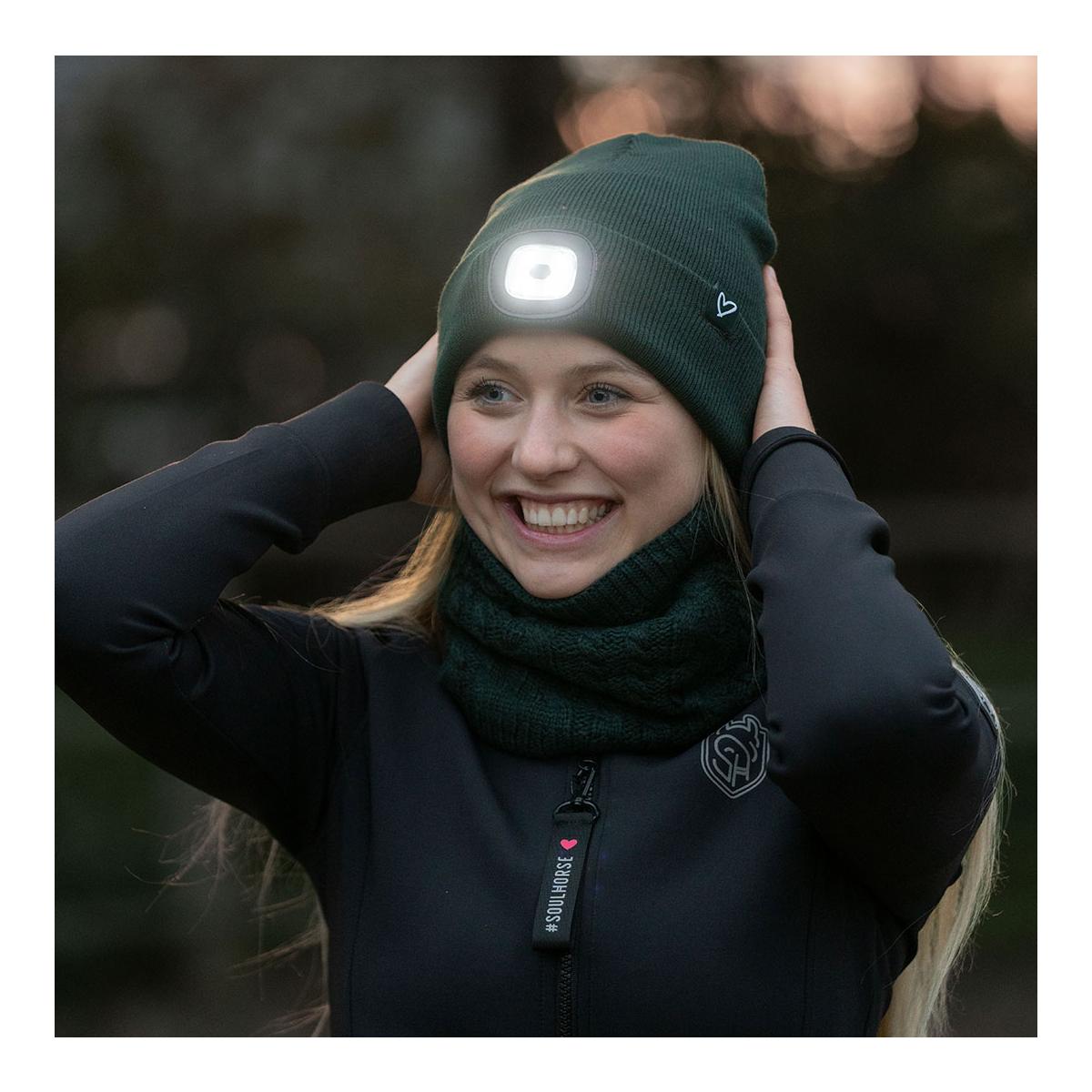 Loop tricoté avec motif de nœuds