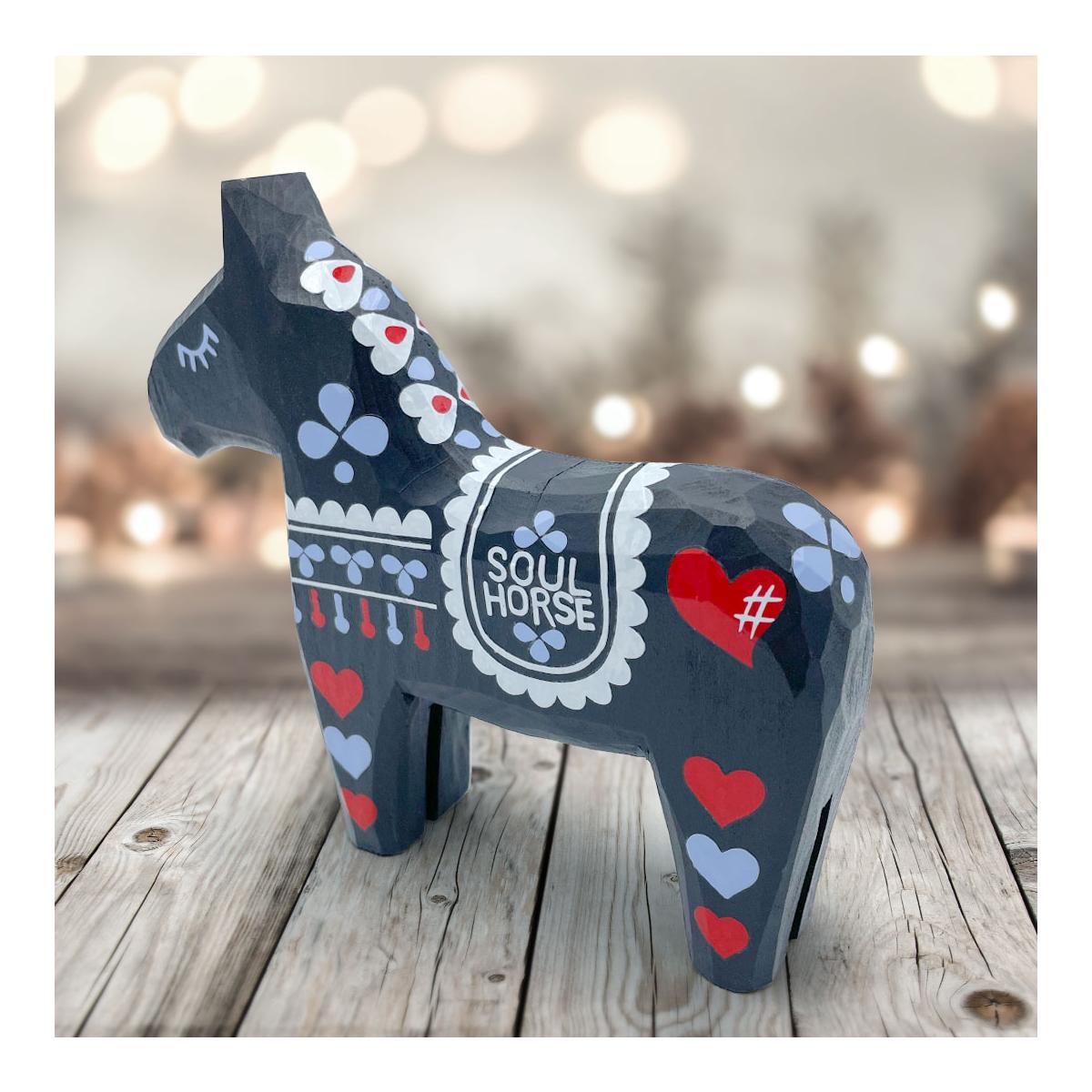 Deko Holzpferd groß