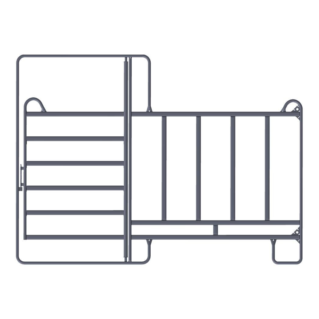 Weidepanel mit Fressgitter und Tor Weidepanel mit Fressgitter und Tor