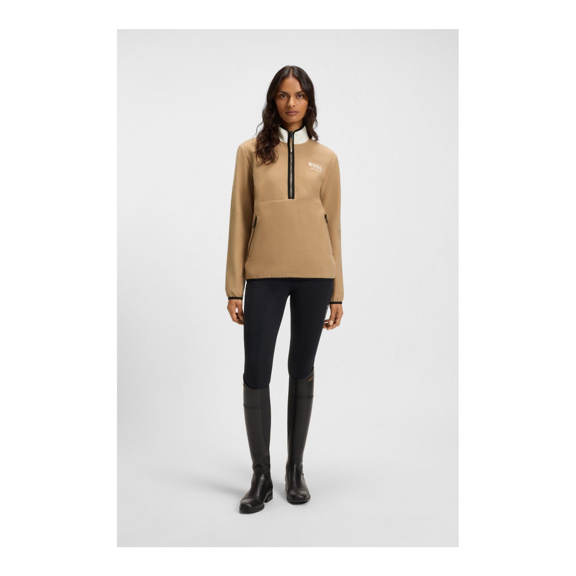 BOSS Equestrian Fedora Half Zip Felpa Femme