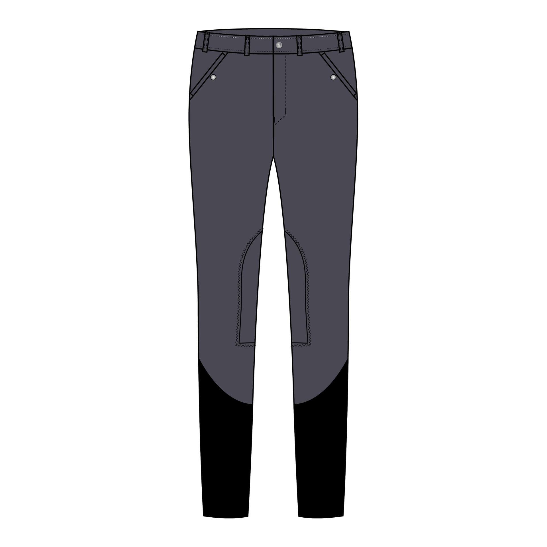 Reithose ESMarcello Kniegrip Herren - magnet grey