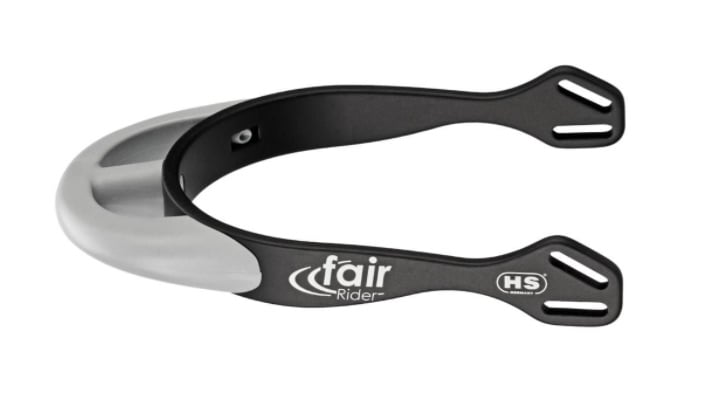 fairRider Sporen rund - schwarz / Hals silber