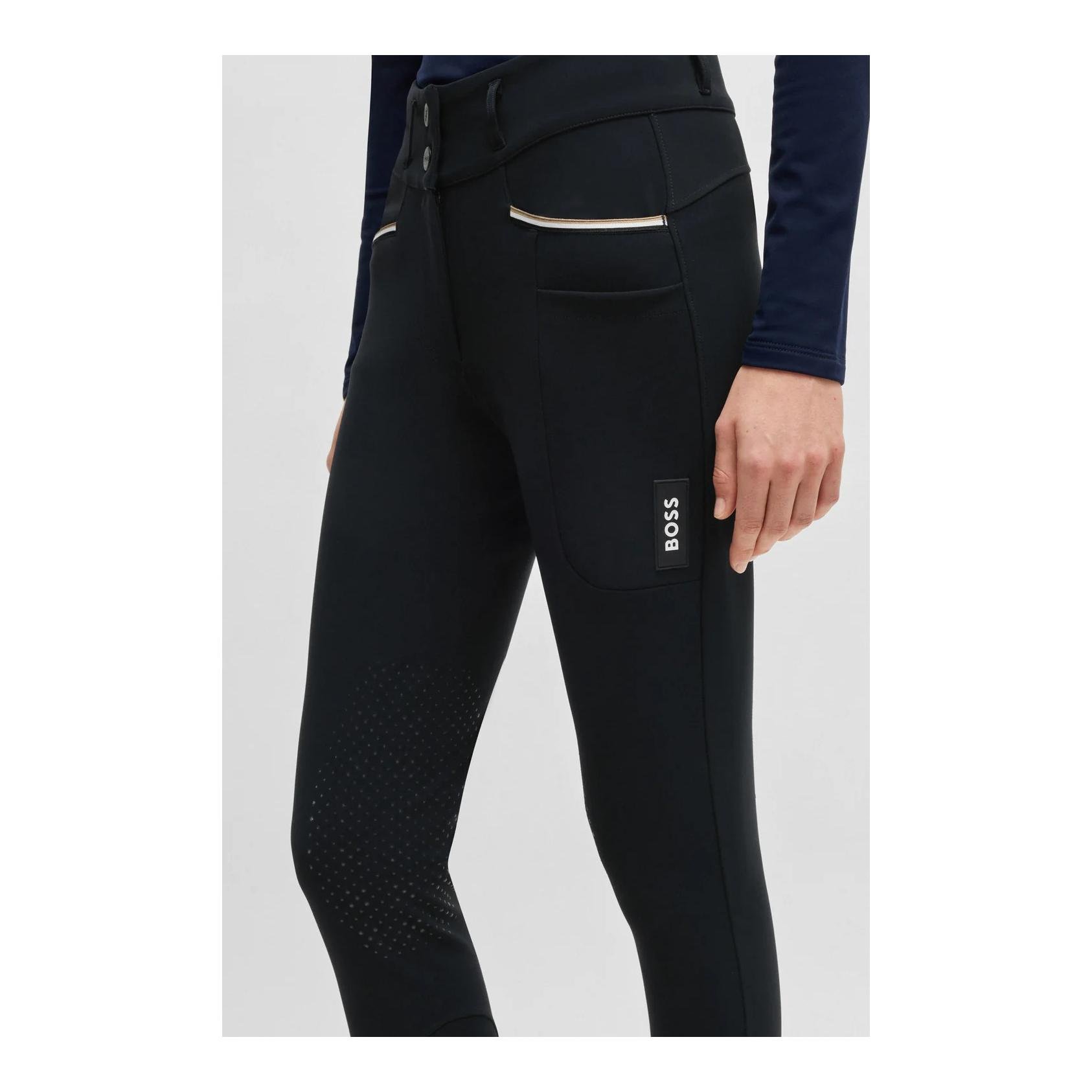 BOSS Equestrian Pantalon d'équitation Hannah taille haute avec renforts aux genoux pour femmes