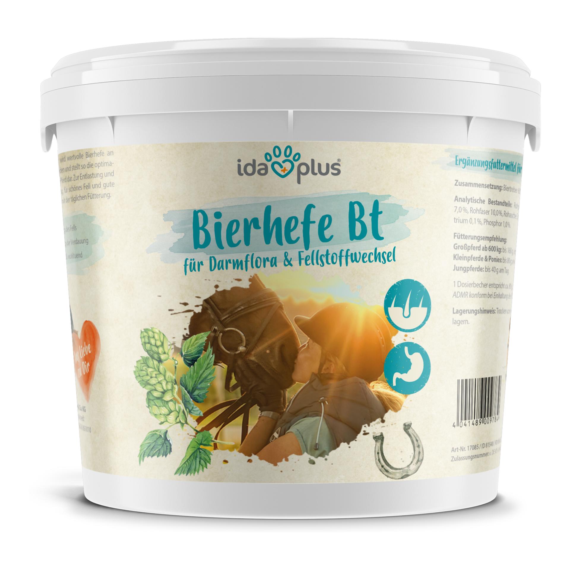 IdaPlus Bierhefe Bt - Futterergänzung für glänzendes Fell & kräftige Haut