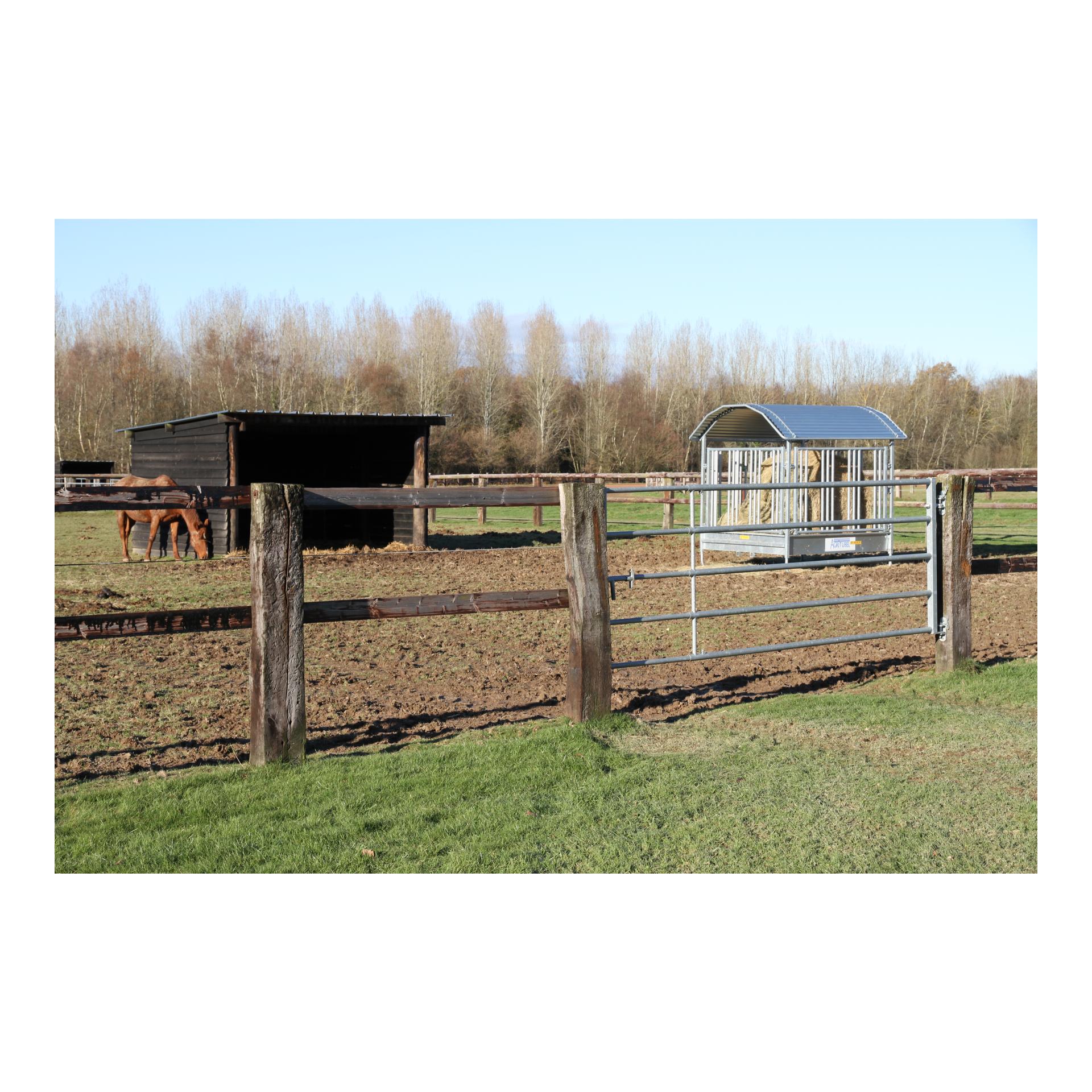 Agritubel Râtelier carré avec cornadis de sécurité
