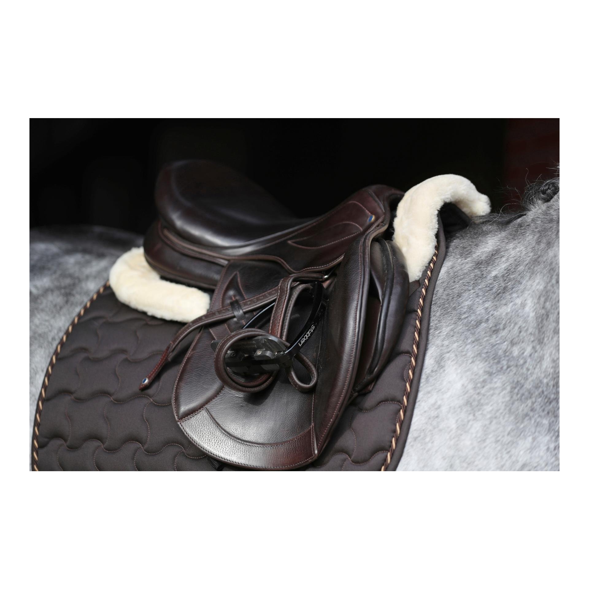 Sattelkissen mit Webpelz - schwarz