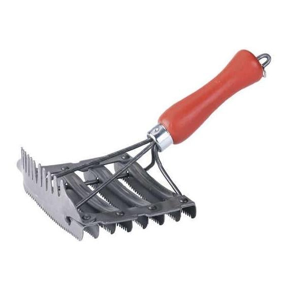 Kerbl Metallstriegel mit Mähnenkamm - Rot -