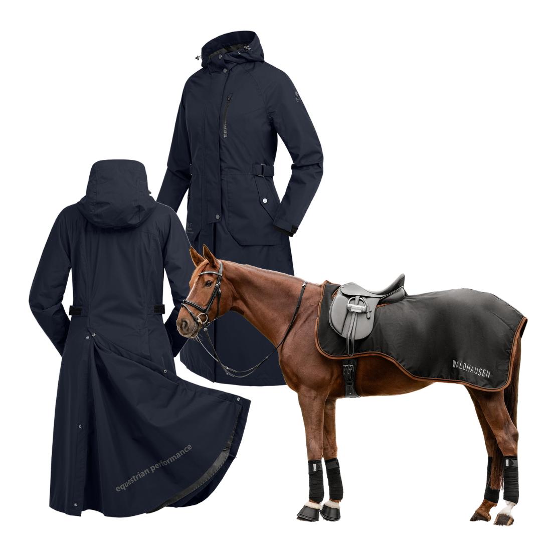 Regenset Regenmantel Fehmar + Regen Ausreitdecke Perth 50g