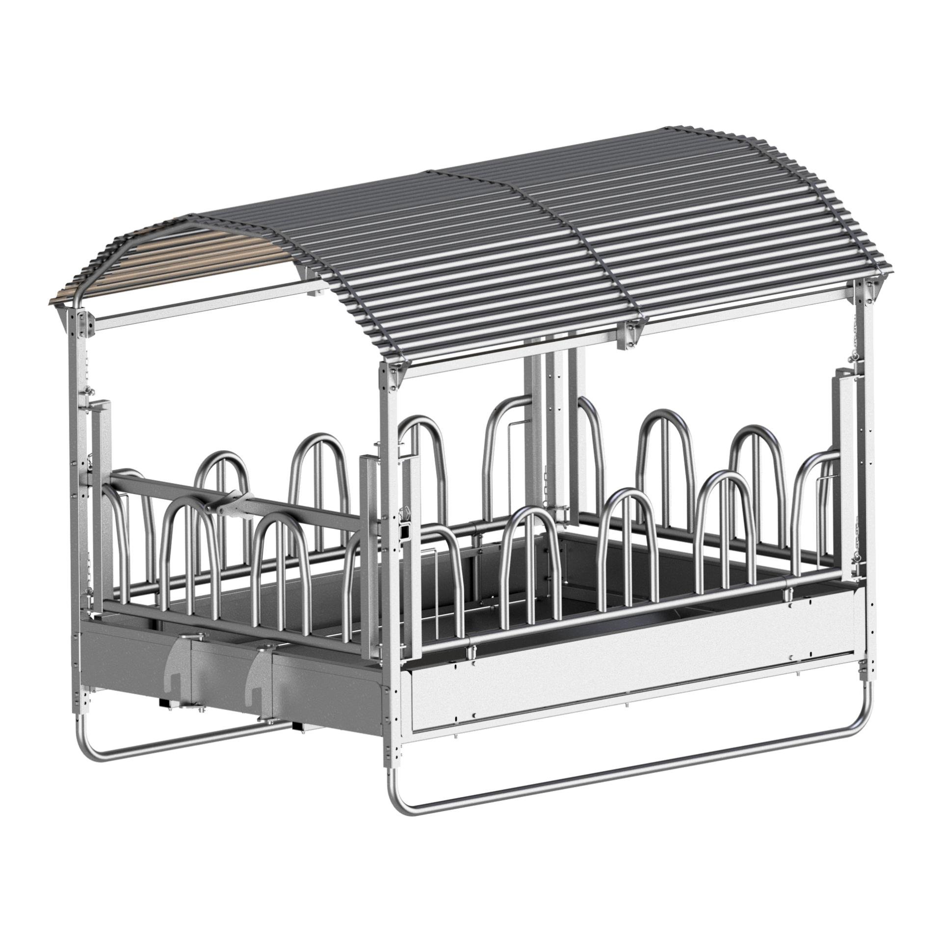 Agritubel Râtelier pour grosses balles avec cornadis de palissade