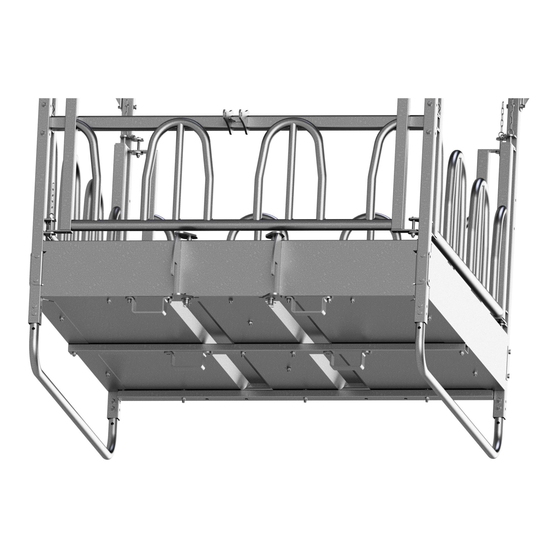 Viereckraufe mit Palisadenfressgitter Viereckraufe mit Palisadenfressgitter