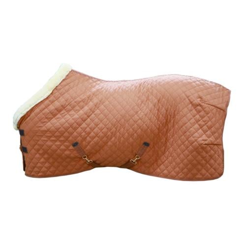 Couverture de concours 160g avec col en fausse fourrure - orange