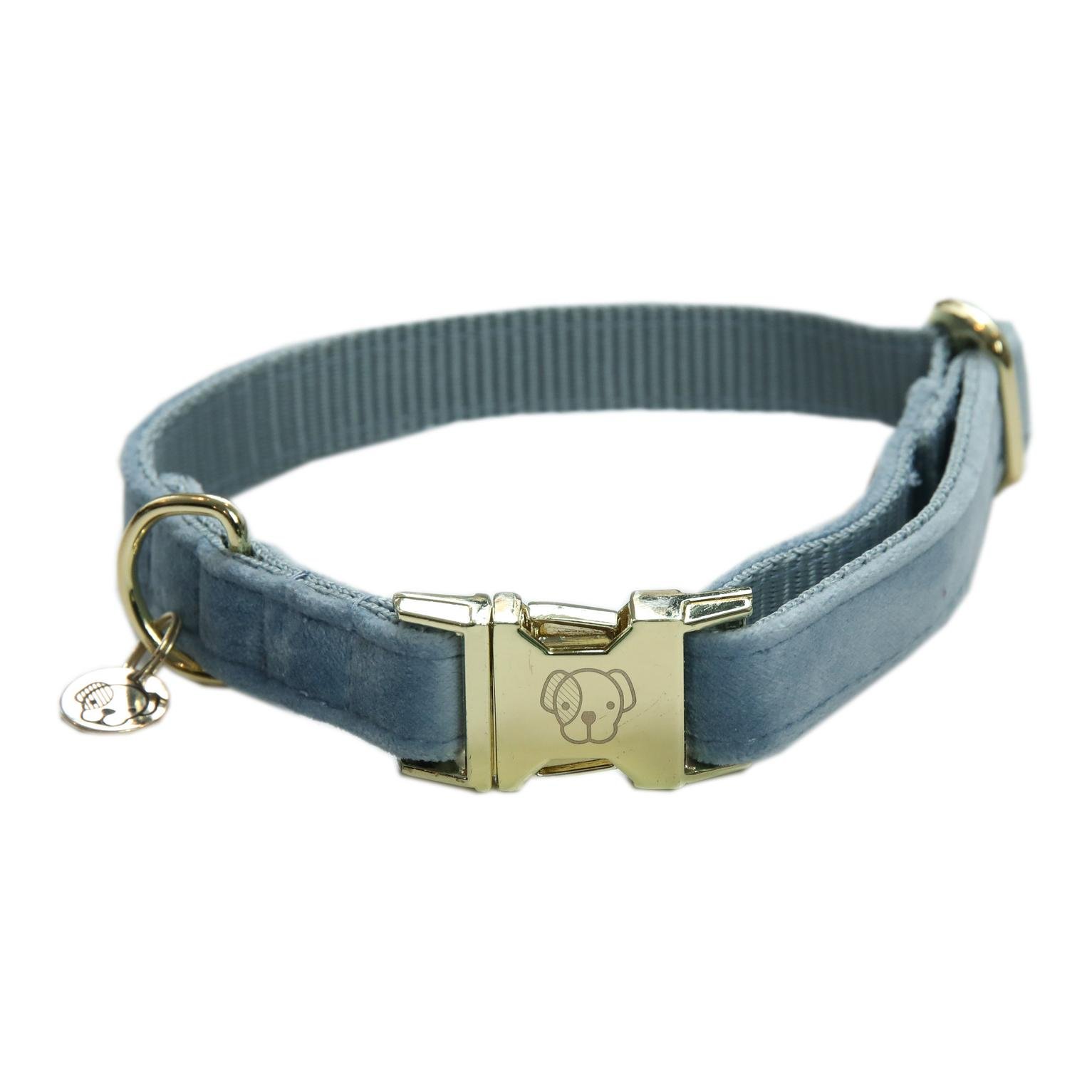 Hundehalsband Velvet - light blue Hundehalsband Velvet - light blue