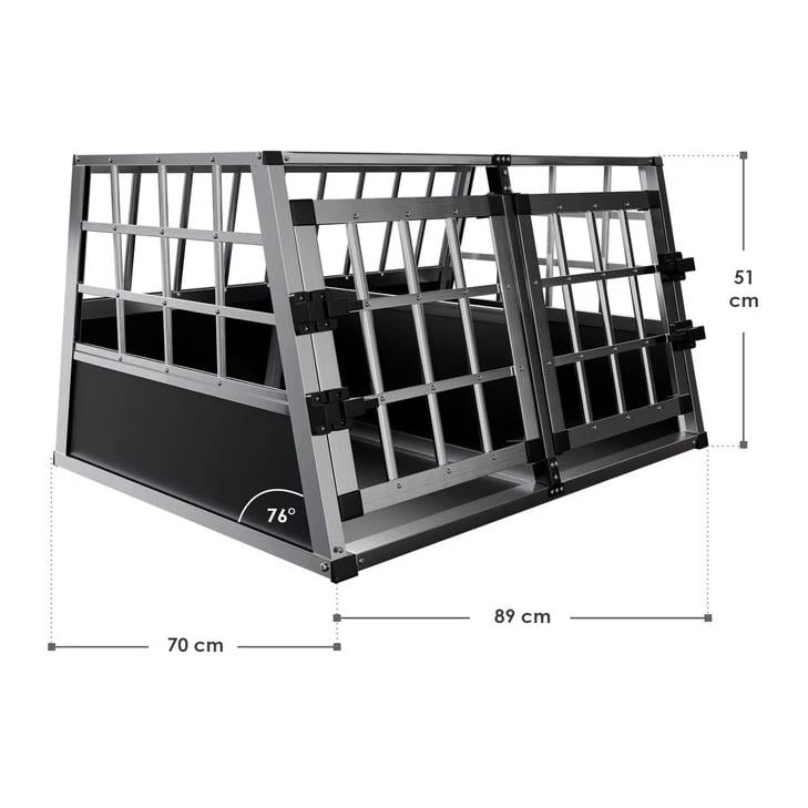 Hauptner Hundetransportbox aus Aluminium Grösse L-X