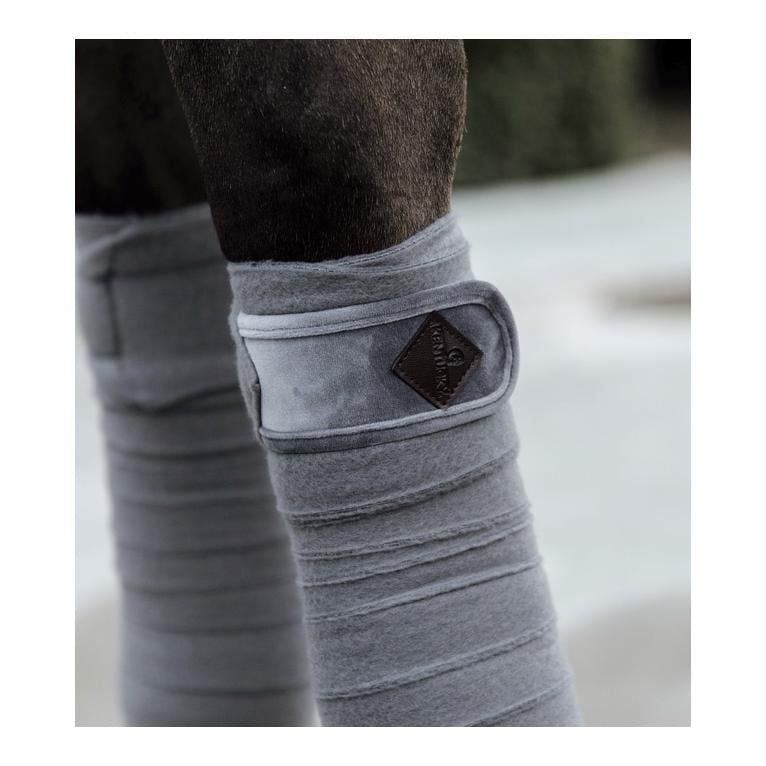 Polarfleecebandagen Basic Velvet samt - grau