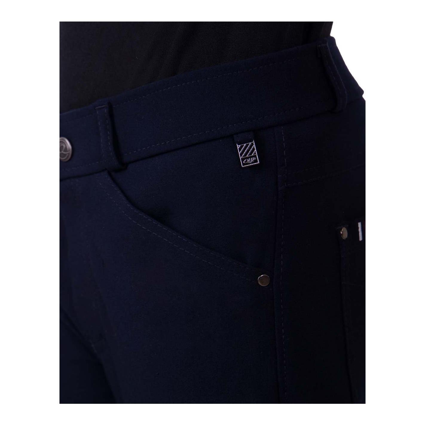 Pantalon d'équitation Novan avec grip au genou Junior – bleu marine 