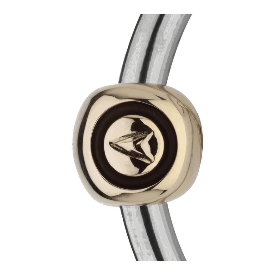 Olivenkopfgebiss novocontact mit D-förmigem Ring einfach gebrochen - Sensogan 14mm Olivenkopfgebiss novocontact mit D-förmigem Ring einfach gebrochen - Sensogan 14mm