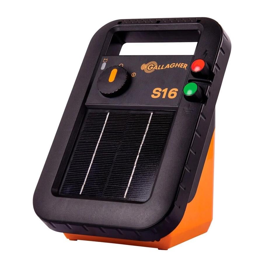 Gallagher Solargerät S16 - inkl. Batterie - Schwarz/Orange -