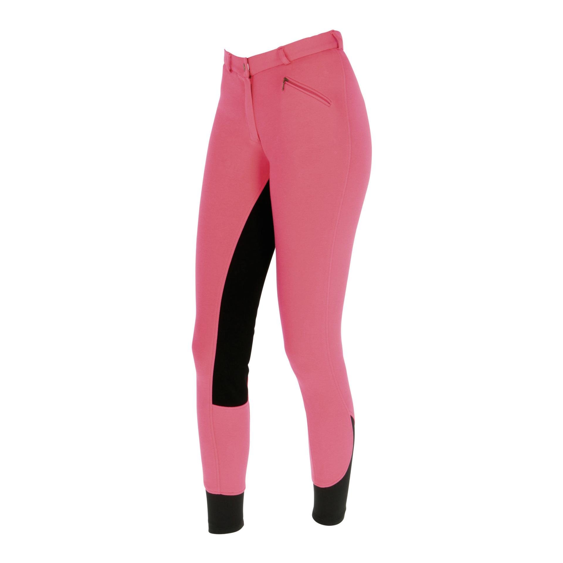 Pantalon d'équitation Economic pour enfants avec doublure complète - rose foncé