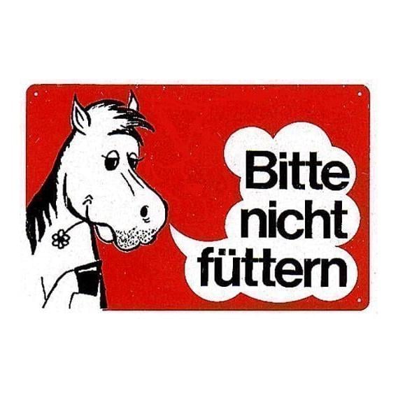 Hinweisschild "Bitte nicht füttern" - rot Hinweisschild "Bitte nicht füttern" - rot