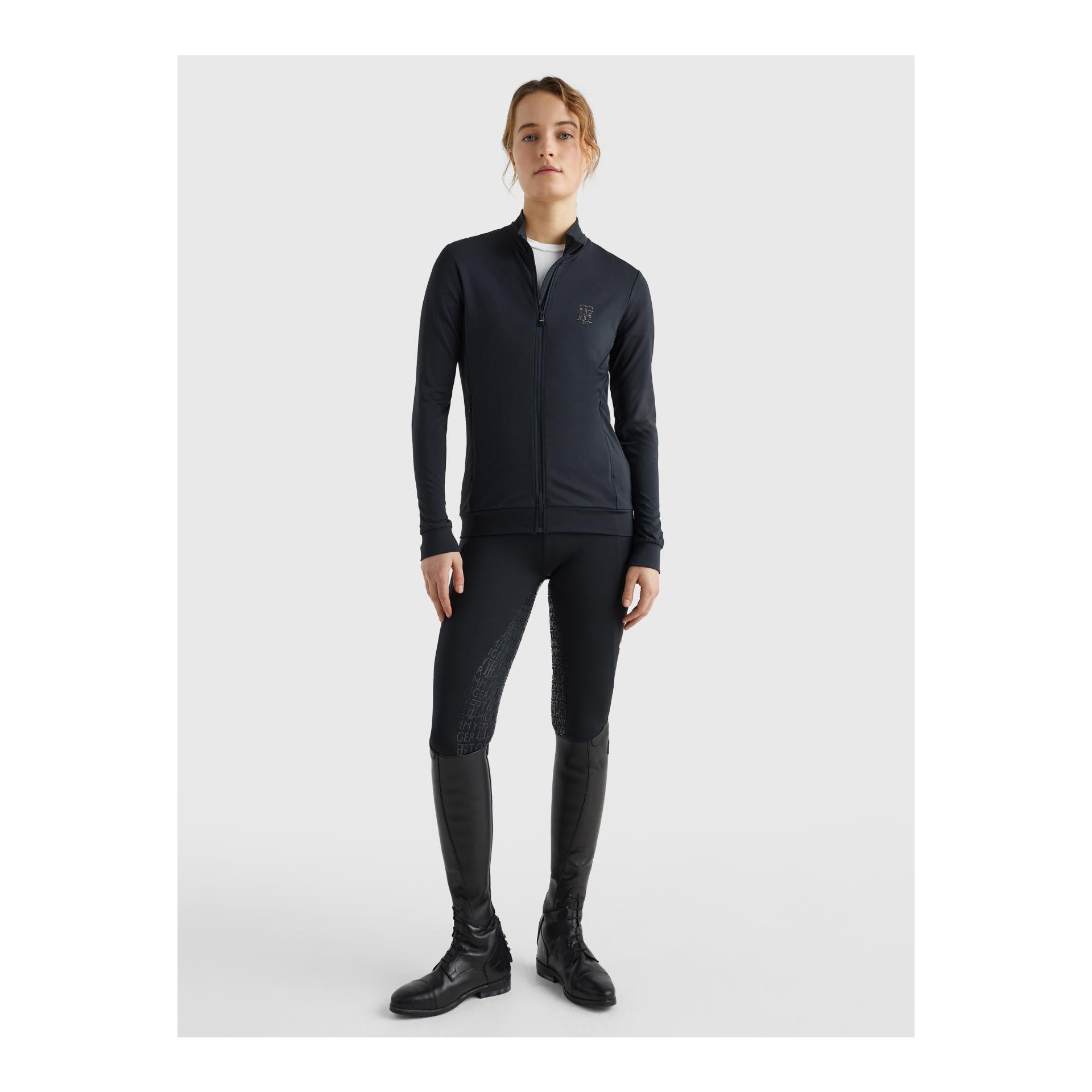 Reissverschluss-Jacke Performance mit Strass Damen