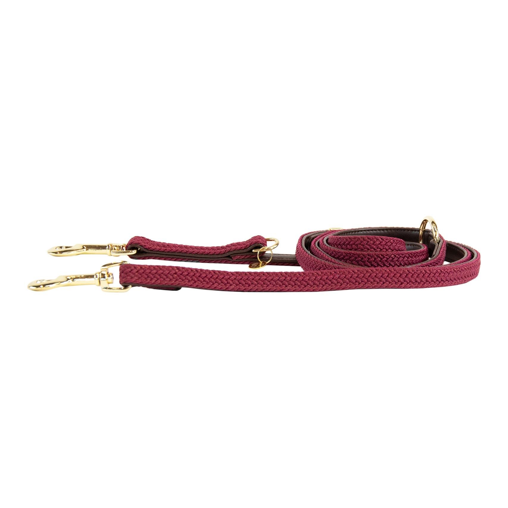 Hundeleine Nylon geflochten - bordeaux Hundeleine Nylon geflochten - bordeaux